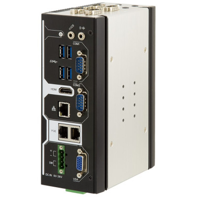 ARBOR ARES-5311 Fanless DIN-Rail Embedded System with Intel Atom x7-E3950 or Celeron N3350, 3 LAN, 4 USB, 9 COM